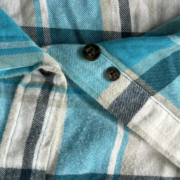 Busch Light Shirt Mens Medium Blue Plaid Flannel Angry Minnow Vintage Beer Logo - Picture 6 of 12